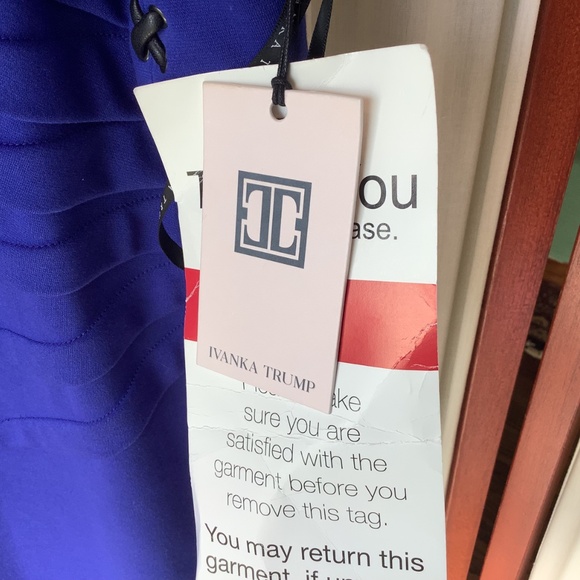 Ivanka Trump Sleeveless Pleated Sheath Dress Royal Blue Women's Size 14 NWT - Picture 9 of 10